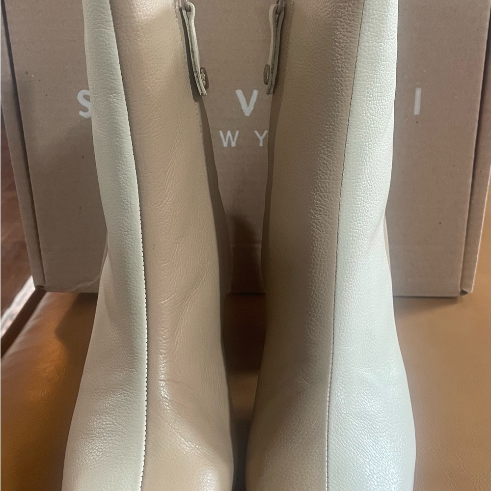 Stylish Cream Ankle Boots